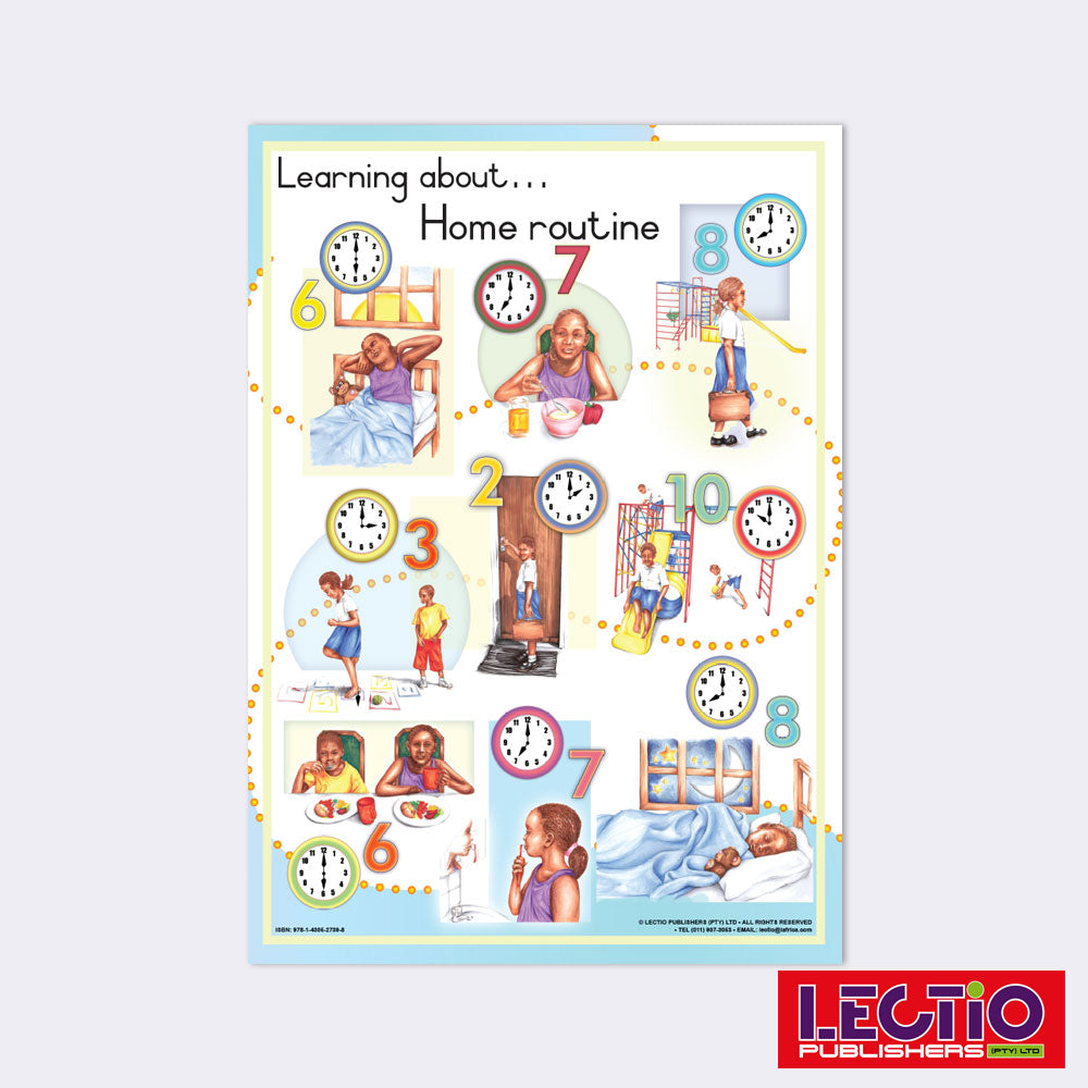 Am Home Routine Chart Learning about home routine – Lectio Publishers