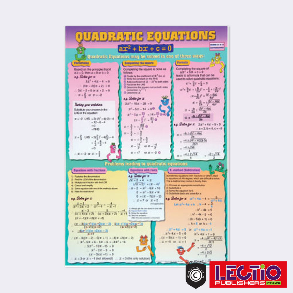 Mathematics Survival Kit Set 1 Grade 10-12 Wall Chart Set – Lectio ...
